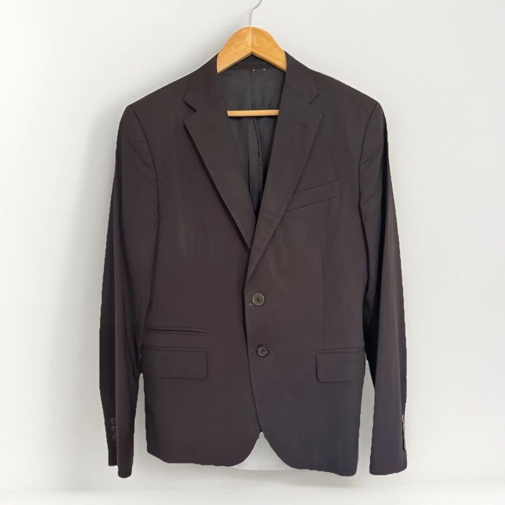 BERLUTI "Uniform" Blazer Jacket Size 48 Wool Stretch Pick Stitch Navy/Black $3k+